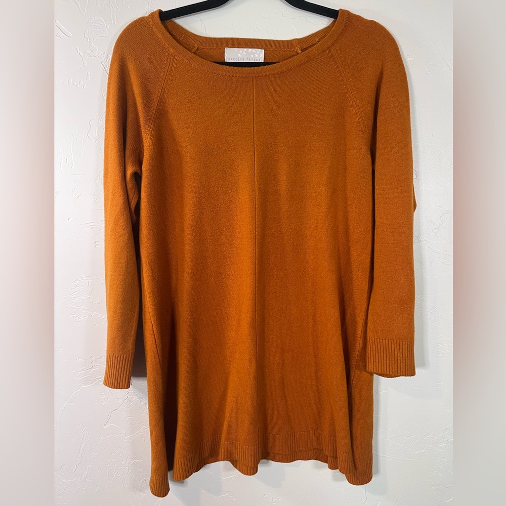 Carolyn Taylor Burnt Orange Sweater Large‎